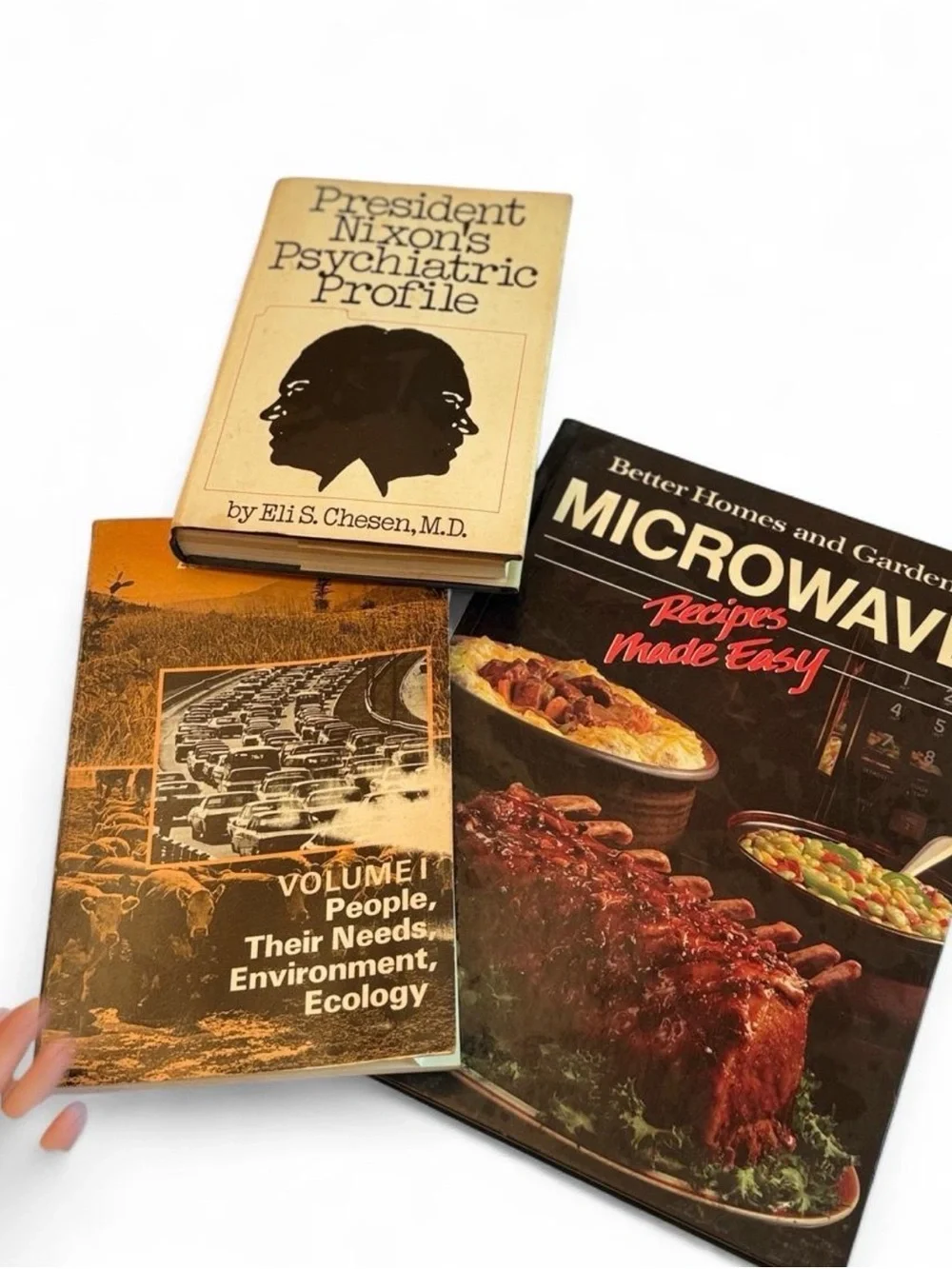 Vintage Book Lot: President Nixons Psychiatric Profile,Social Biology,Cook Book